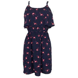 Tropical Flamingo Dress Small Sundress